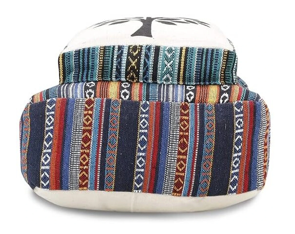 Urban Himalayan's Handmade Multicolor Strip Cotton Backpack