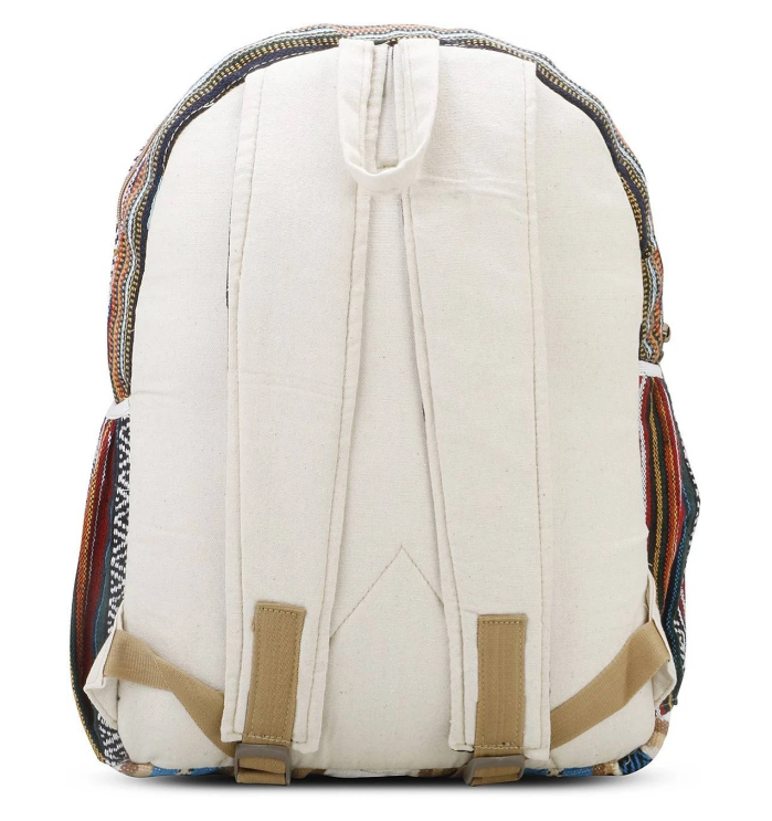 Urban Himalayan's Handmade Multicolor Strip Cotton Backpack